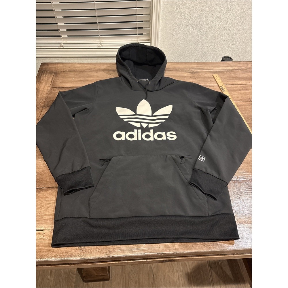 Adidas men pullover Black Hoodie Size Medium
